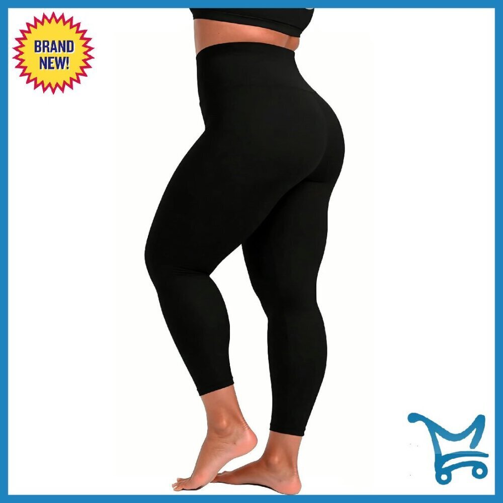 Plus Size High Waisted Tummy Control Leggings Recycled Fabric Yoga Pants